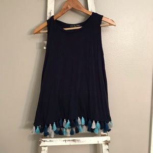 Navy tank with tassels